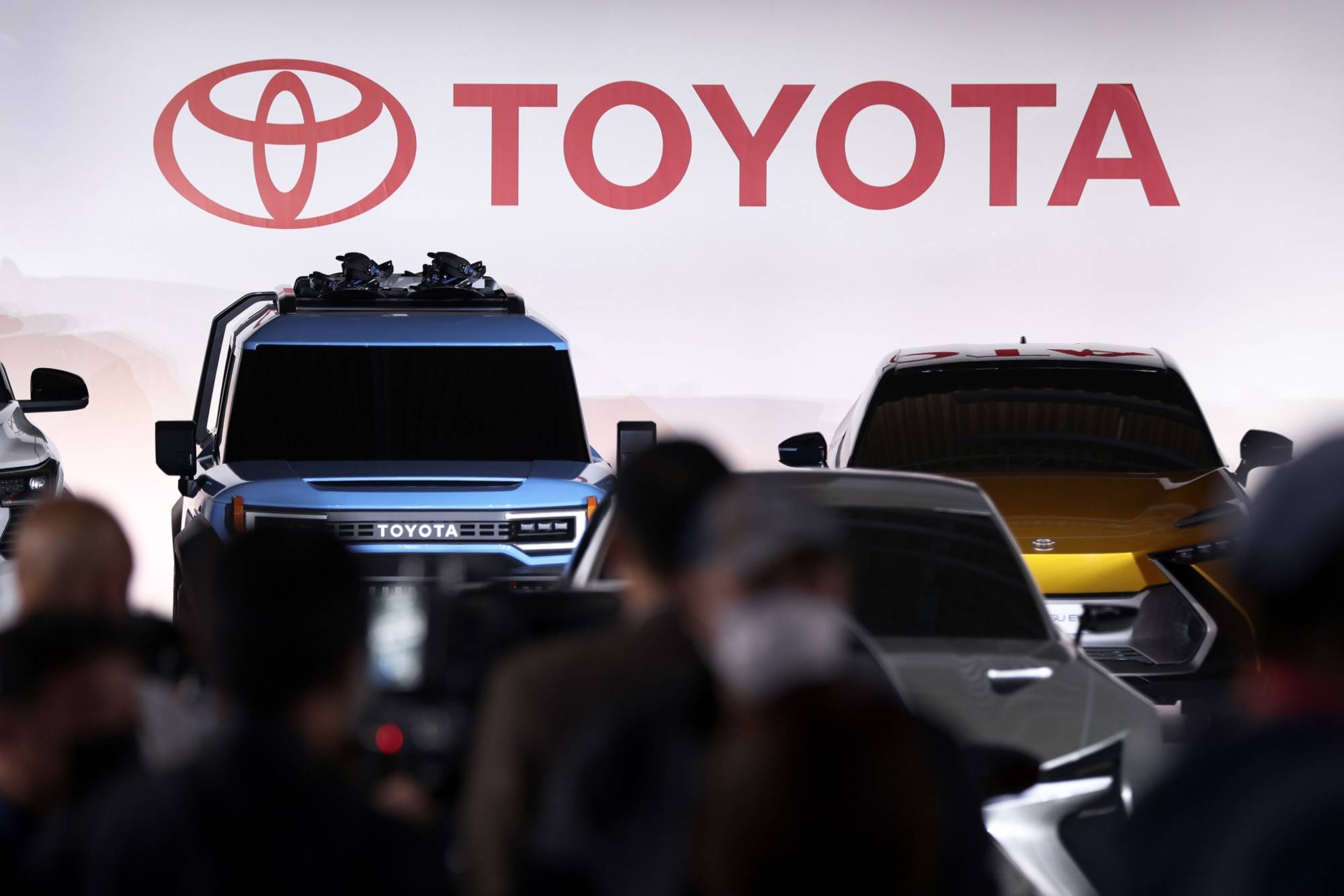 Toyota's prototype of electric vehicles (EV) on display at the company's showroom in Tokyo | BLOOMBERG