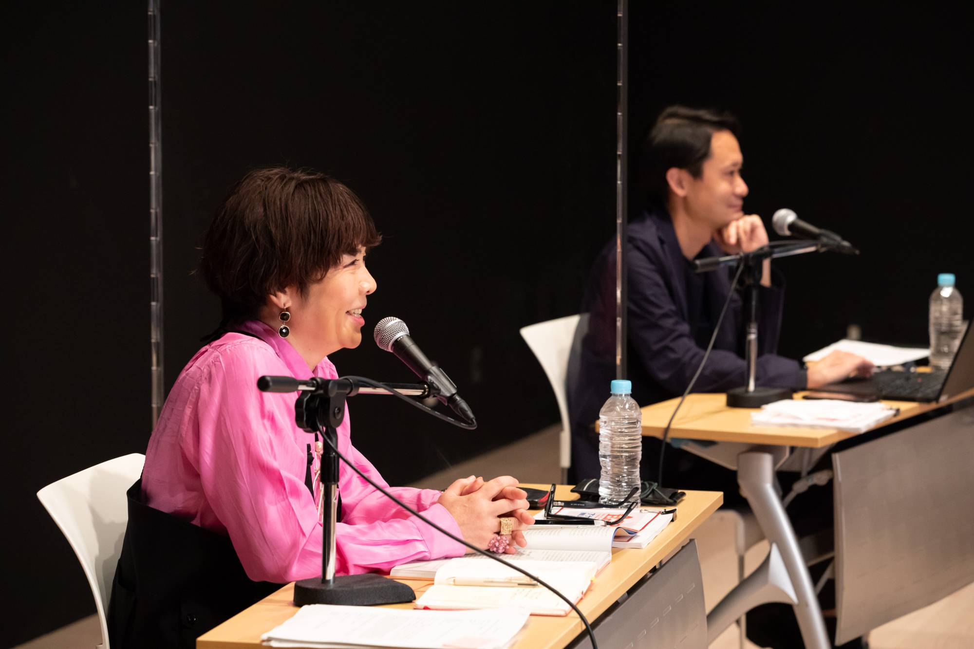 Kataoka participates in a Curator Talk event for the Another Energy exhibition in April 2021, at the Mori Art Museum in Tokyo. | TATSUYUKI TAYAMA / MORI ART MUSEUM, TOKYO