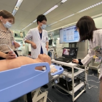 Uliana Kashchii undergoes echocardiography training at Juntendo University. | ULIANA KASHCHII
