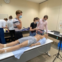 Kashchii at a Disaster Medical Assistance Team facility in Fukushima Prefecture | ULIANA KASHCHII

