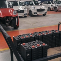 Lithium batteries at a production plant in Puebla, Mexico, on Aug. 3. Automakers have been racing to lock in future supplies amid concerns about raw-material shortages that have sent prices spiking in recent months. | BLOOMBERG