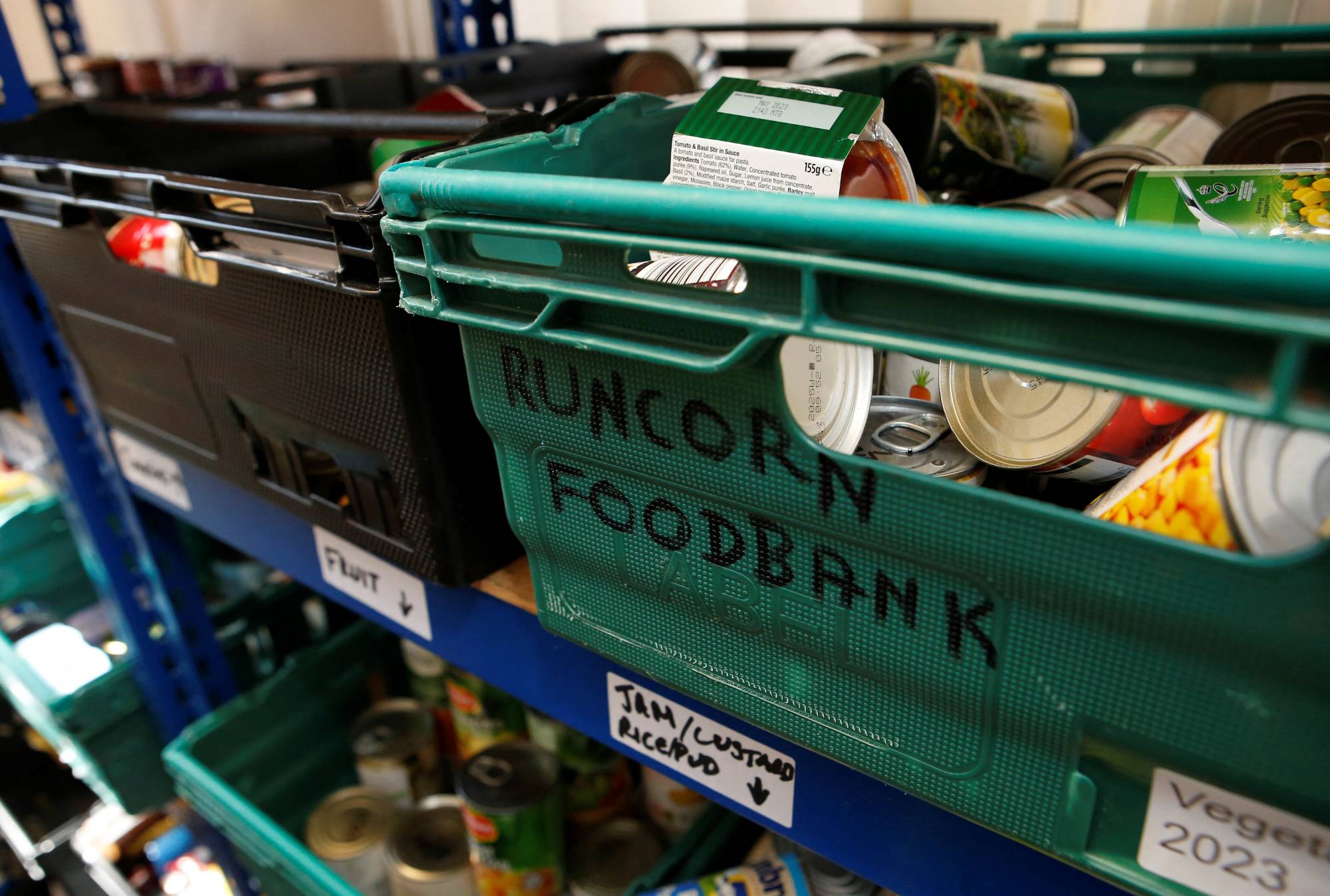 Products available in the Runcorn and District Foodbank in Old Town, in Runcorn, Britain, on Aug. 12. | REUTERS