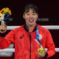 Sena Irie won gold in women\'s featherweight boxing during the 2020 Tokyo Olympics.  | USA TODAY / VIA REUTERS