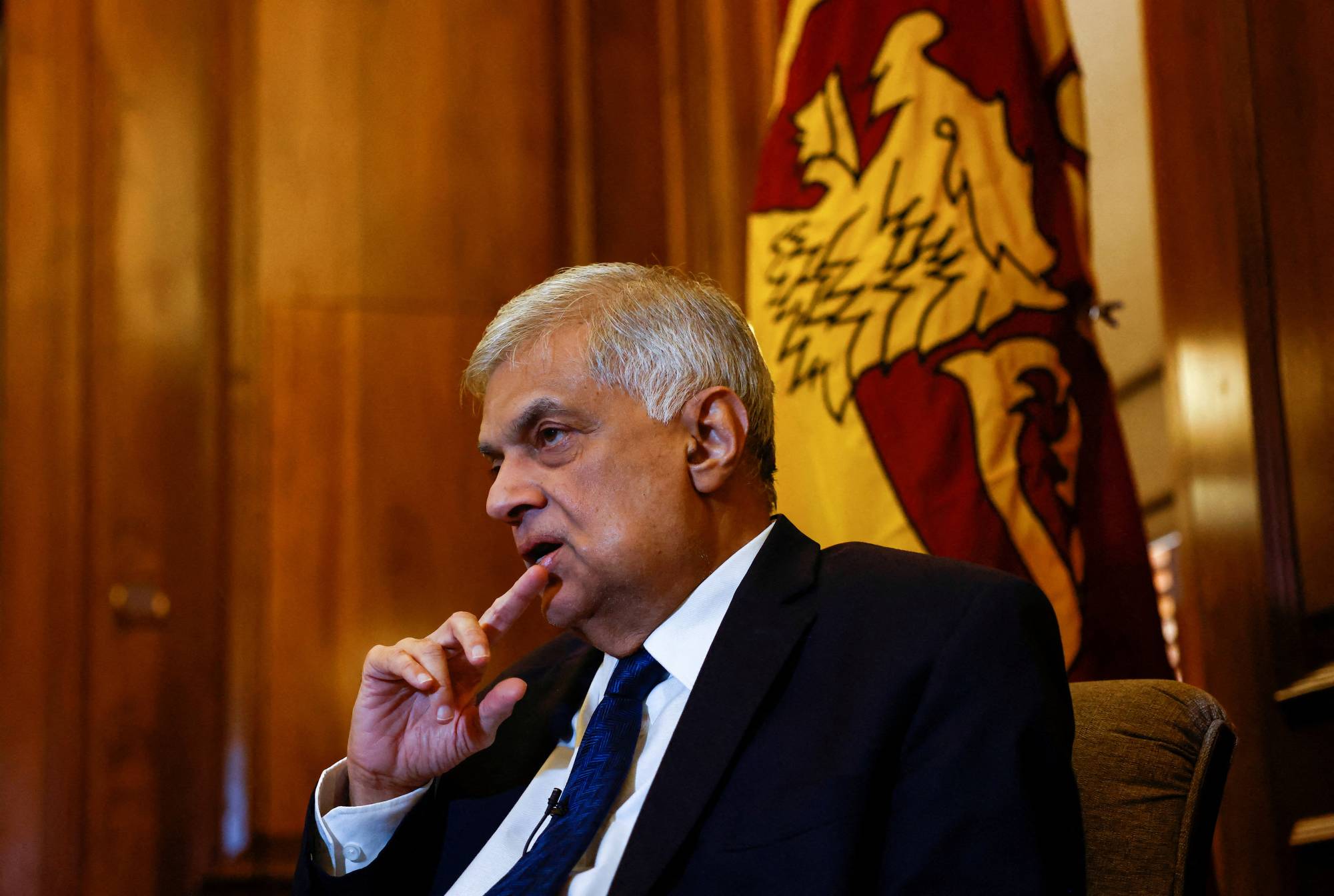 Sri Lankan President Ranil Wickremesinghe in Colombo on Aug. 18. The president knows a lot of circles will need to be squared for IMF's $2.9 billion lifeline to become a reality. | REUTERS