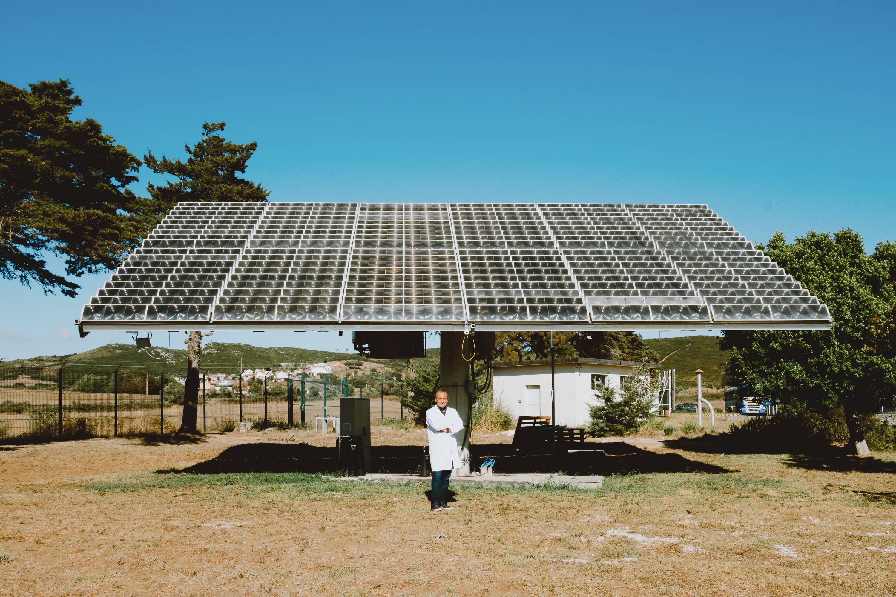 Jaime Silva, the technology chief of Fusion Fuel, which is developing a solar-powered hydrogen generator, in Almargem do Bispo, Portugal. | Matilde Viegas / The New York Times