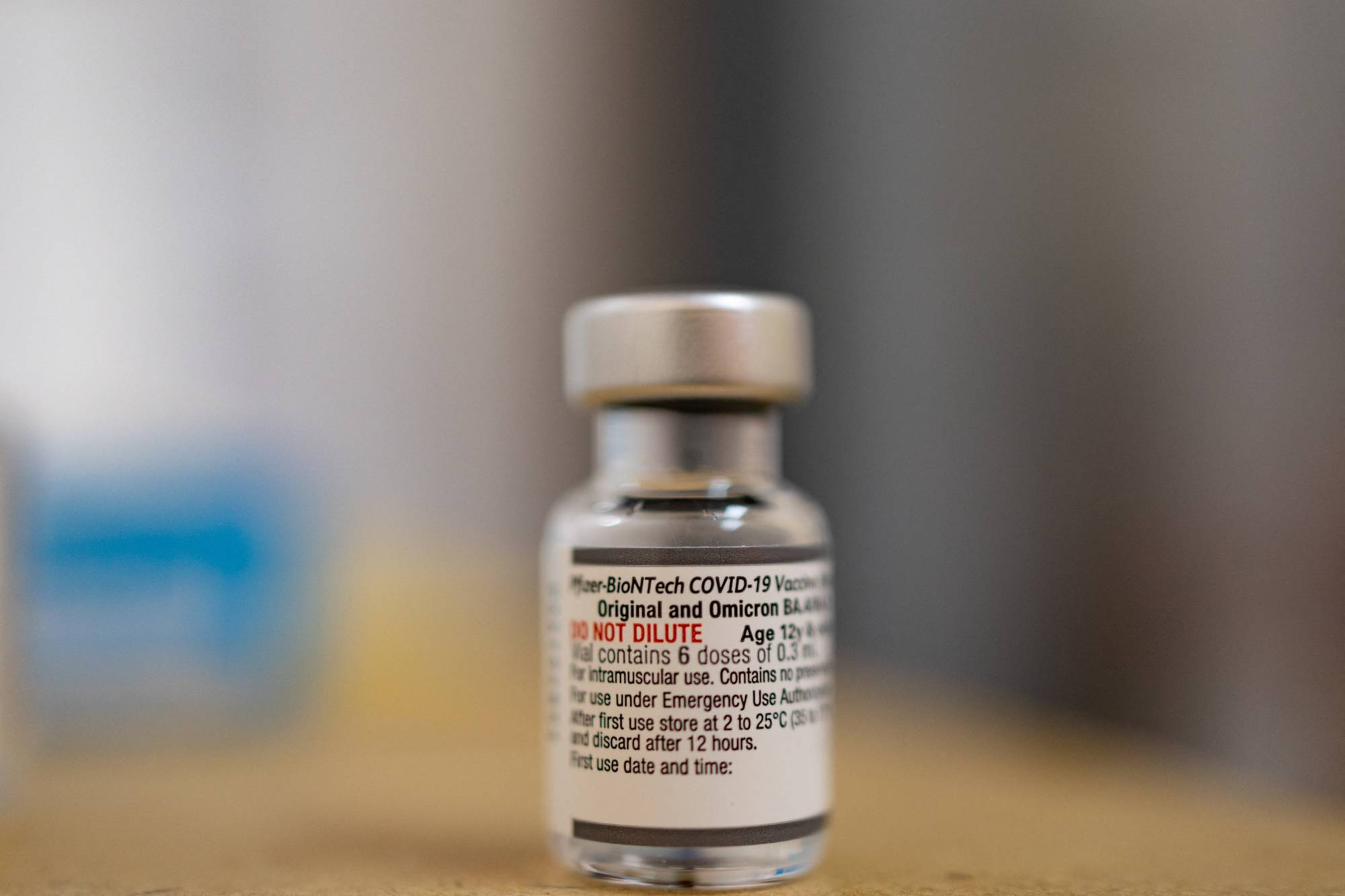 A vial of the Pfizer-BioNTech coronavirus disease (COVID-19) booster vaccine targeting BA.4 and BA.5 Omicron sub variants.  | REUTERS