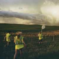 Morgan Schneider, a doctoral meteorology student at the University of Oklahoma, and her team launch a weather balloon near Hyannis, Nebraska, on June 6.  | ERINN SPRINGER/THE NEW YORK TIMES