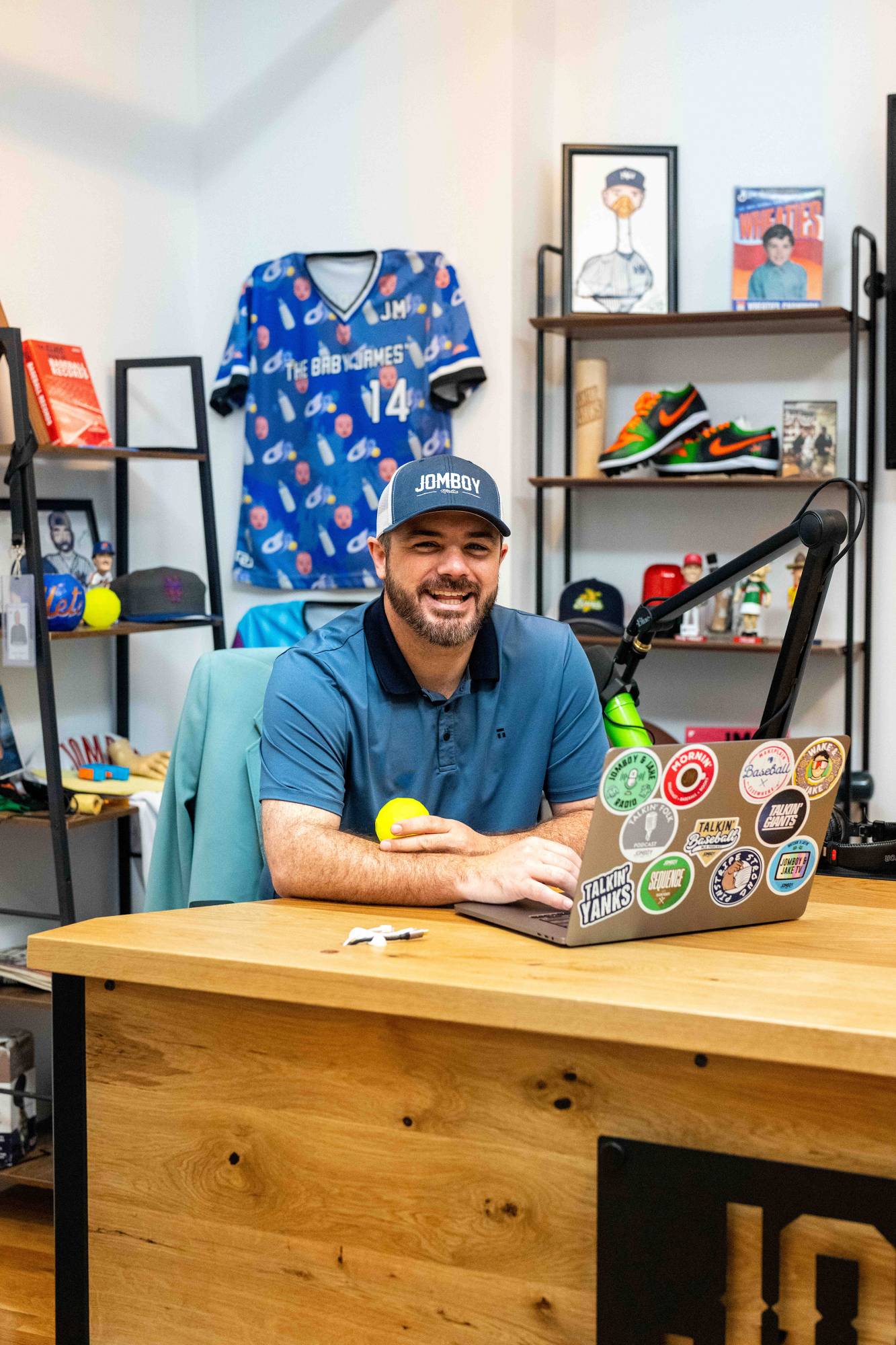 Jimmy O'Brien at the Jomboy Media offices in New York | Desiree Rios The New York Times