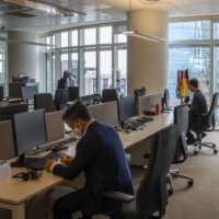 Employers polled say they’re prepared to offer flexible scheduling, with 60% saying they would offer hybrid options to employees disinclined to return to in-person work. | BLOOMBERG