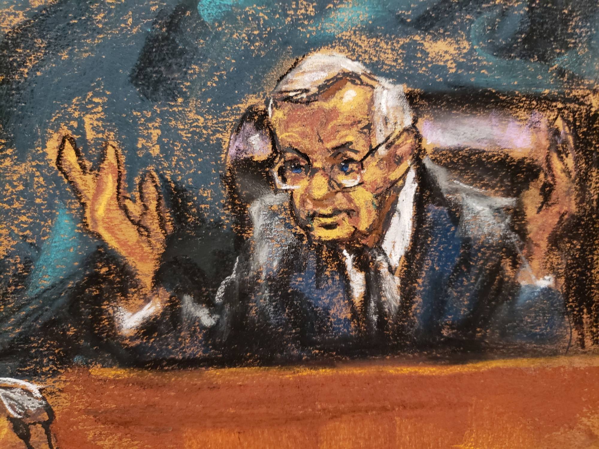 Judge Raymond Dearie presides over his first public hearing since his appointment as special master to review documents seized by the FBI from Donald Trump's Florida home, at a courtroom in New York on Tuesday. | REUTERS