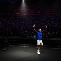 Roger Federer after playing his final match on Friday in London.  | JAMES HILL / THE NEW YORK TIMES