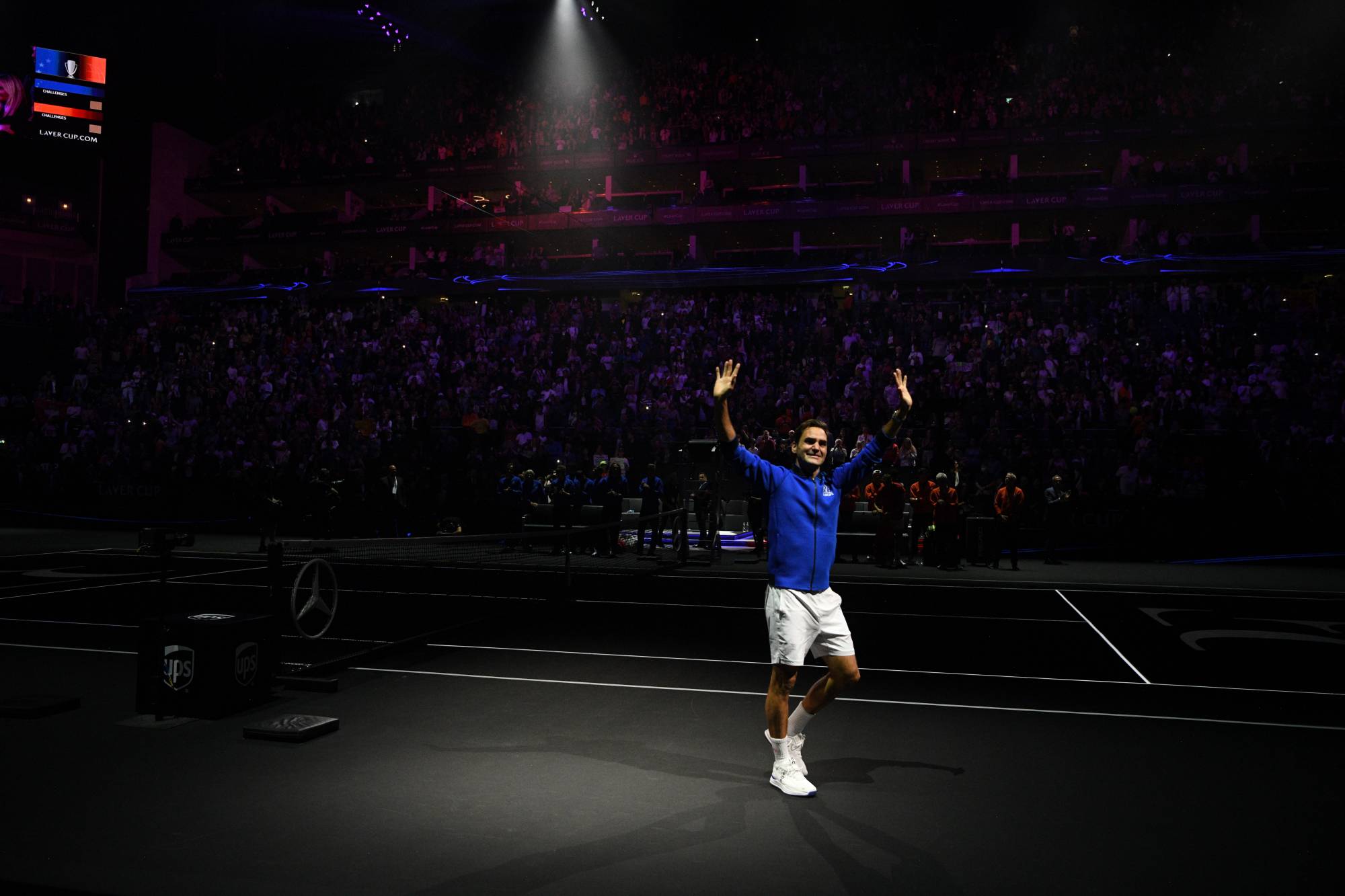 Roger Federer after playing his final match on Friday in London. | James Hill / The New York Times