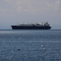 The Bermuda-flagged LNG tanker Methane Lydon Volney off the islet of Revithoussa, Greece, on Sept. 21 | REUTERS