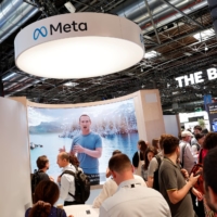 Mark Zuckerberg, chairman and CEO of Meta, speaks in a virtual environment at a technology conference in Paris in June.  | REUTERS