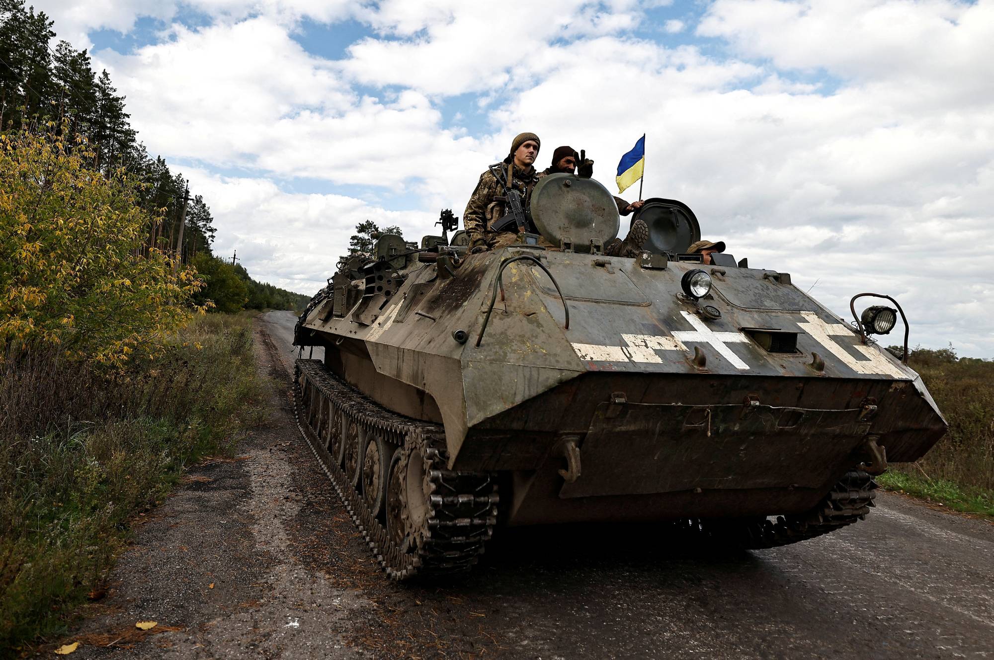 Ukrainians forces in the Donesk region on Monday | Reuters 