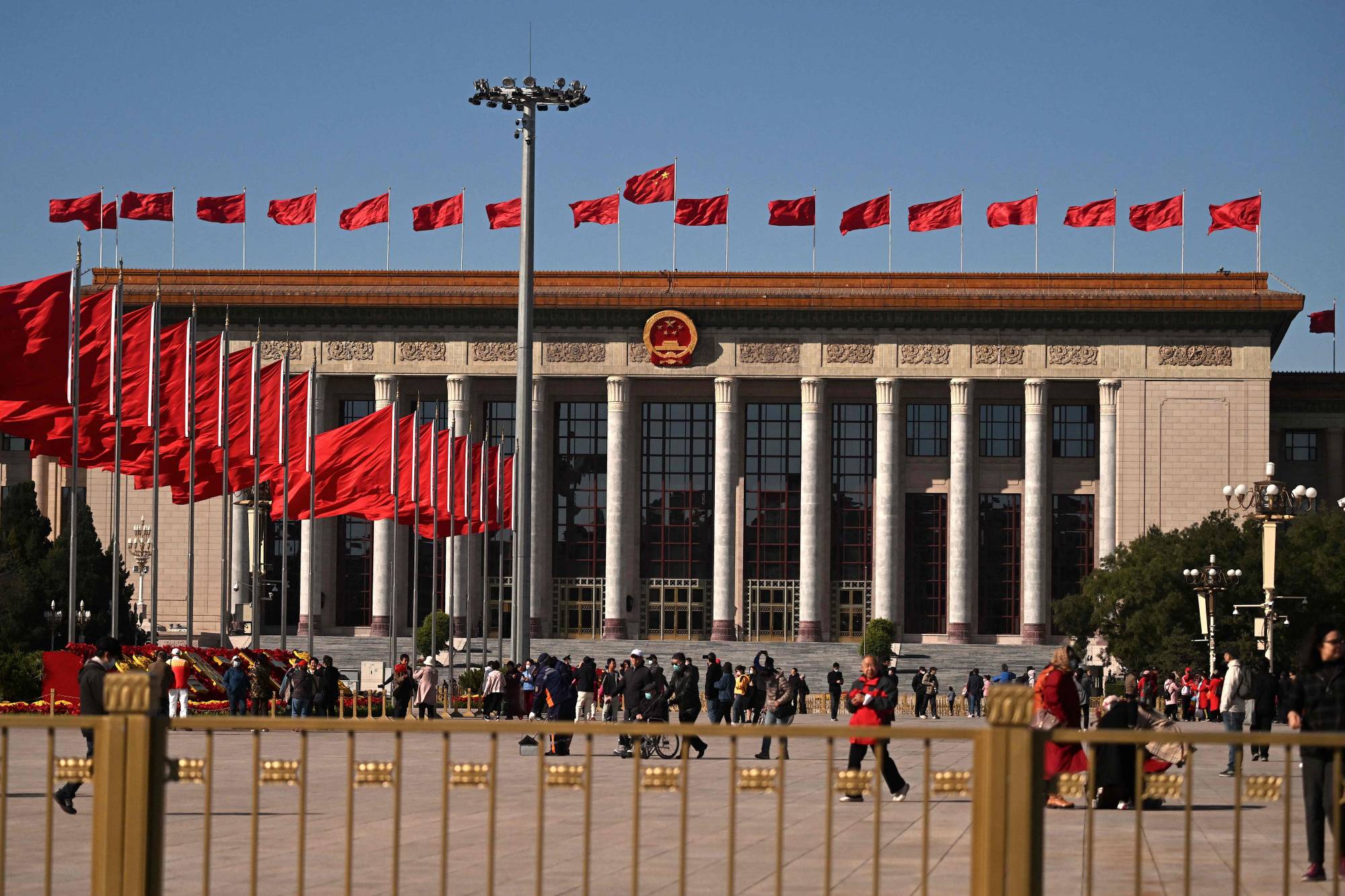 The Great Hall of the People at Tiananmen Square in Beijing on Monday | AFP-JIJI