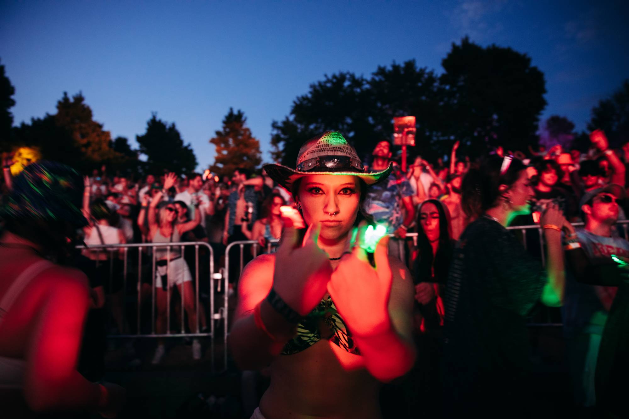 Attendees at Deep Tropics, a music and arts festival that has pledged to go carbon neutral, at Bicentennial Capitol Mall State Park in Nashville, Tenn., on Aug. 27. | Taylor Baucom / The New York Times