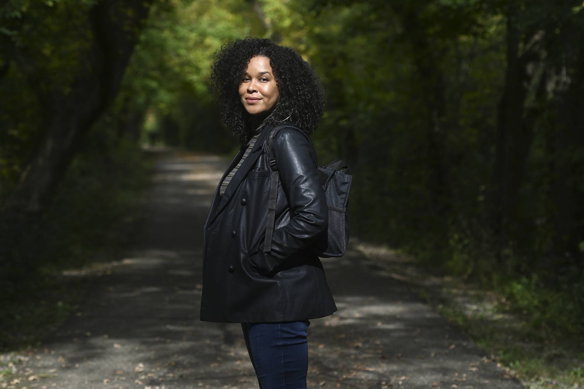 Marquita Harris, a journalist who participated in Airbnb’s Live Anywhere initiative last year, in Grand Rapids, Michigan. | Taylor Ballek / The New York Times