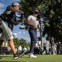 Rickie Fowler during his third round of the Zozo Championship golf tournament in Inzai, Chiba Prefecture, on Saturday.  | AFP-JIJI