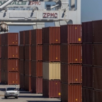 Shipping containers in Oakland, California. With about 60% of the world’s 75 poorest countries already in or at risk of debt distress, finance chiefs have urged richer nations to do more to help vulnerable ones restructure their debt.  | REUTERS