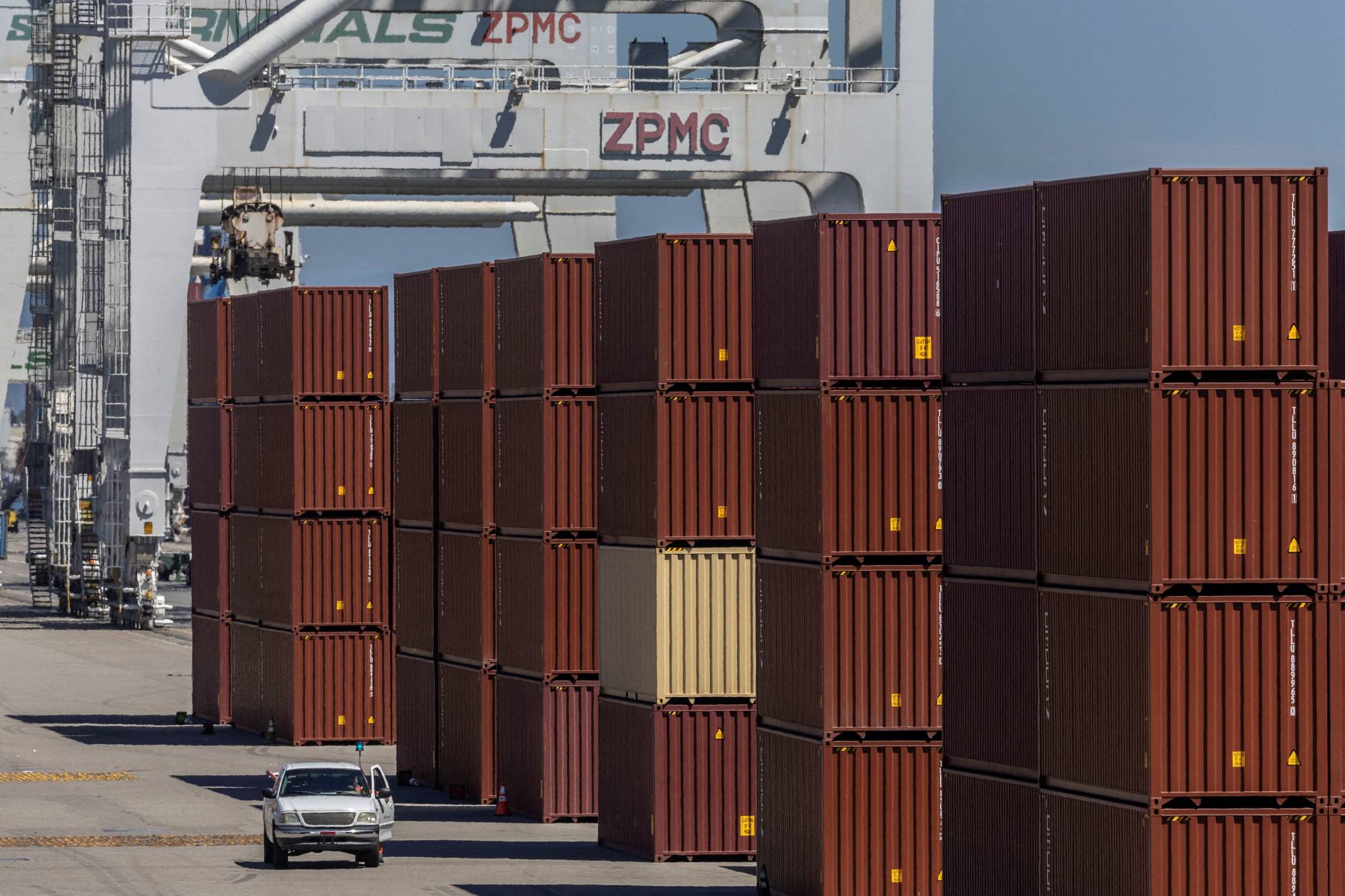 Shipping containers in Oakland, California. With about 60% of the world’s 75 poorest countries already in or at risk of debt distress, finance chiefs have urged richer nations to do more to help vulnerable ones restructure their debt.  | Reuters