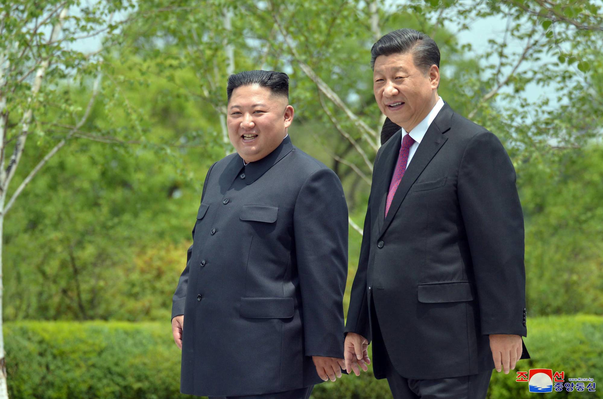Chinese President Xi Jinping and North Korean leader Kim Jong Un during Xi's visit to Pyongyang in a picture released in June 2019 | KCNA / VIA REUTERS    
