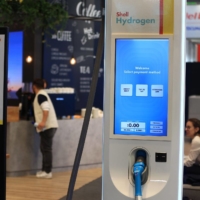 A Shell hydrogen fuel pump at the IAA Munich Motor Show in Hanover, Germany, in September | BLOOMBERG