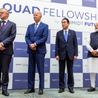 Australian Prime Minister Anthony Albanese, U.S. President Joe Biden, Prime Minister Fumio Kishida and Indian leader Narendra Modi in Tokyo in May | POOL / VIA REUTERS