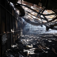 The aftermath of a fire at Tehran\'s infamous Evin Prison is seen in Tehran on Monday.   | WEST ASIA NEWS AGENCY / VIA REUTERS 