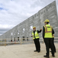 A Hitachi train factory under construction in Hagerstown, Maryland | KYODO