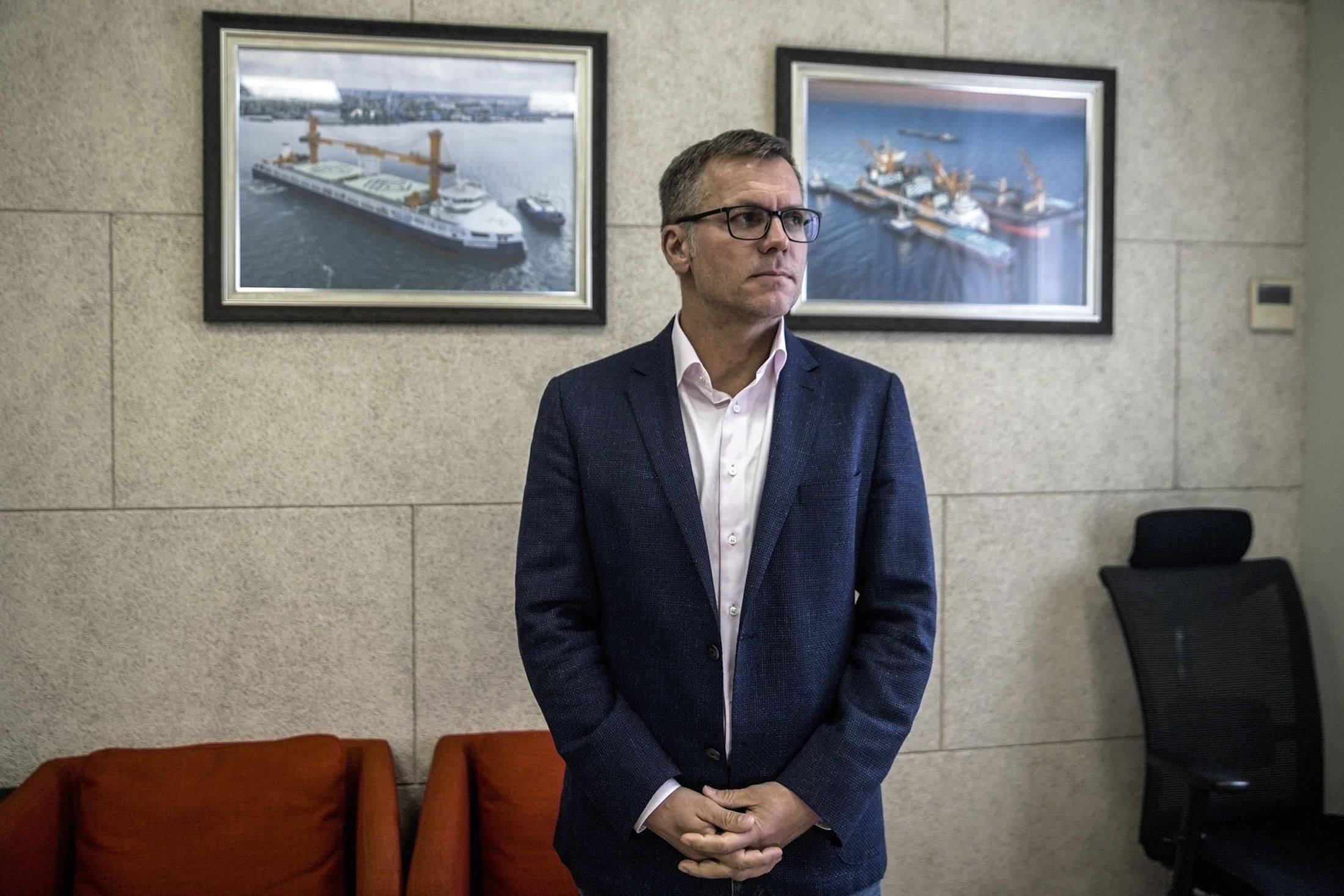 Andriy Vadatursky took over his family's agricultural business after a Russian missile strike killed his parents in July. | Bloomberg 