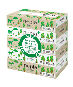 The Nepi Eco tissues are made of paper certified by the Forest Stewardship Council. | © OJI HOLDINGS