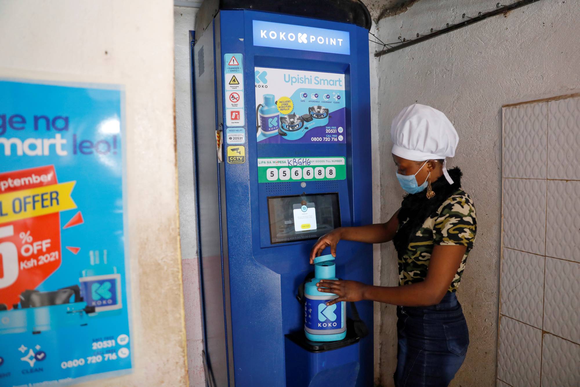 A Koko cooking fuel-dispensing ATM in Nairobi in September 2021 | REUTERS