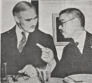 Joseph Grew listens as Japanese foreign minister Matsuoka Yosuke makes a point. | GREW PAPERS, HOUGHTON LIBRARY, HARVARD