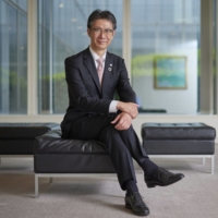 Taro Shimada, president and CEO of Toshiba, at the company\'s headquarters in Tokyo in June | BLOOMBERG