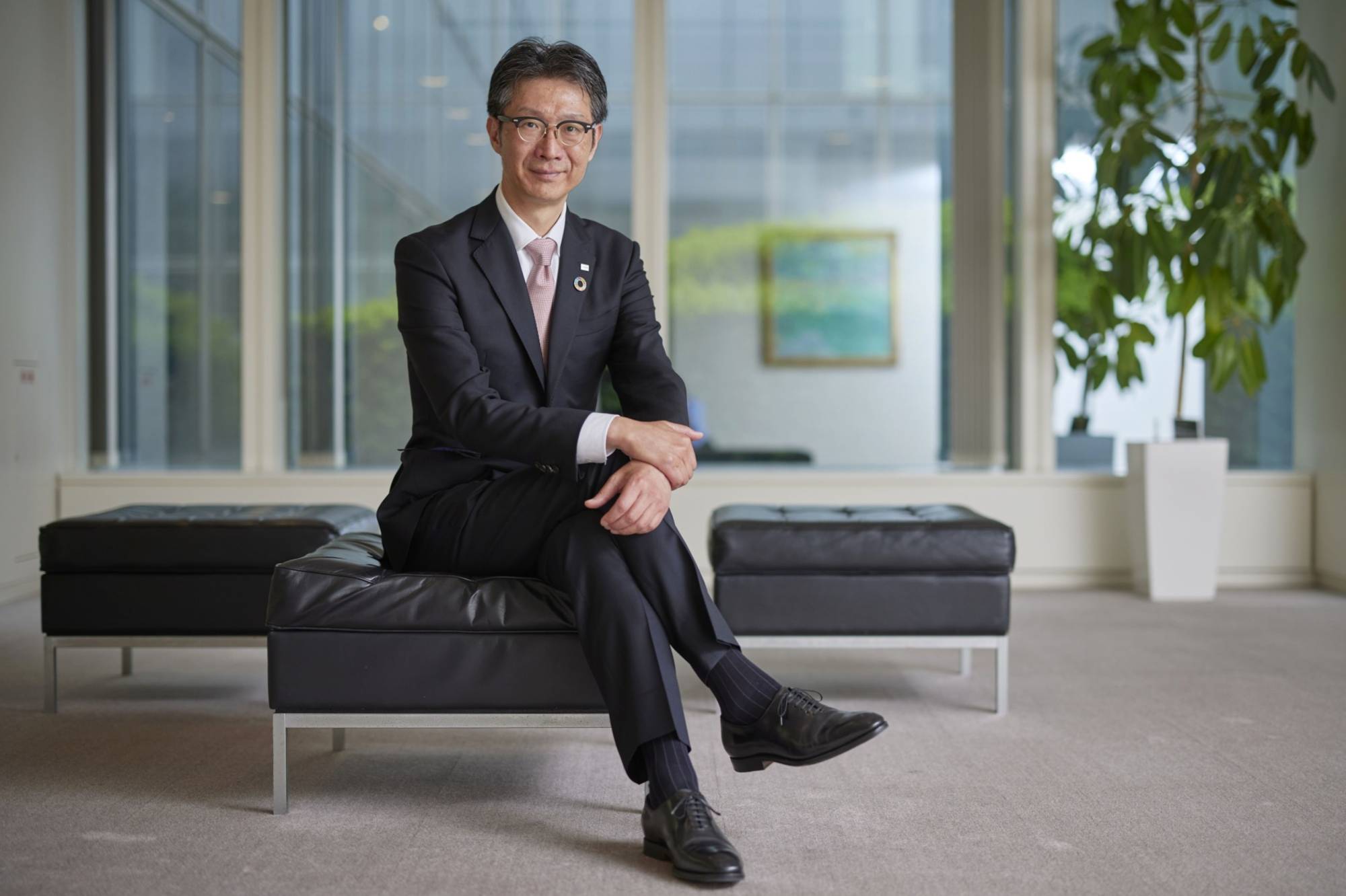 Taro Shimada, president and CEO of Toshiba, at the company's headquarters in Tokyo in June | BLOOMBERG