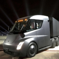 Tesla\'s Semi electric truck in Hawthorne, California, in 2017 | REUTERS