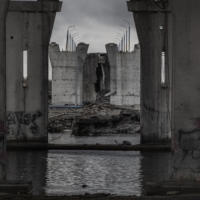 The Antonovskiy bridge, destroyed by retreating Russian forces, in Kherson on Wednesday | FINBARR O\'REILLY / THE NEW YORK TIMES