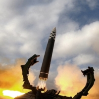 A North Korean intercontinental ballistic missile is launched in this undated photo released Saturday.  | KCNA / VIA REUTERS 