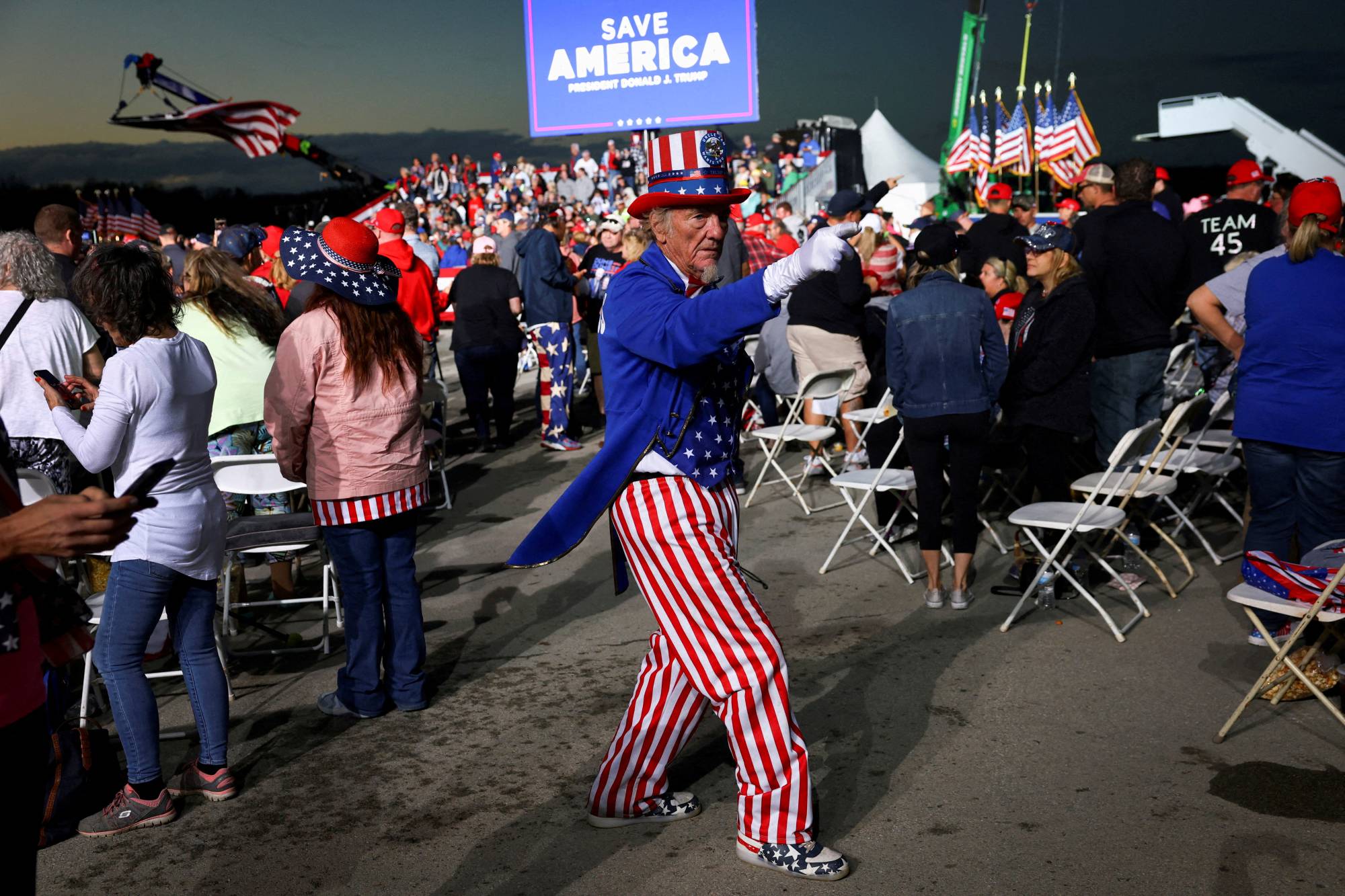 A person dressed as 