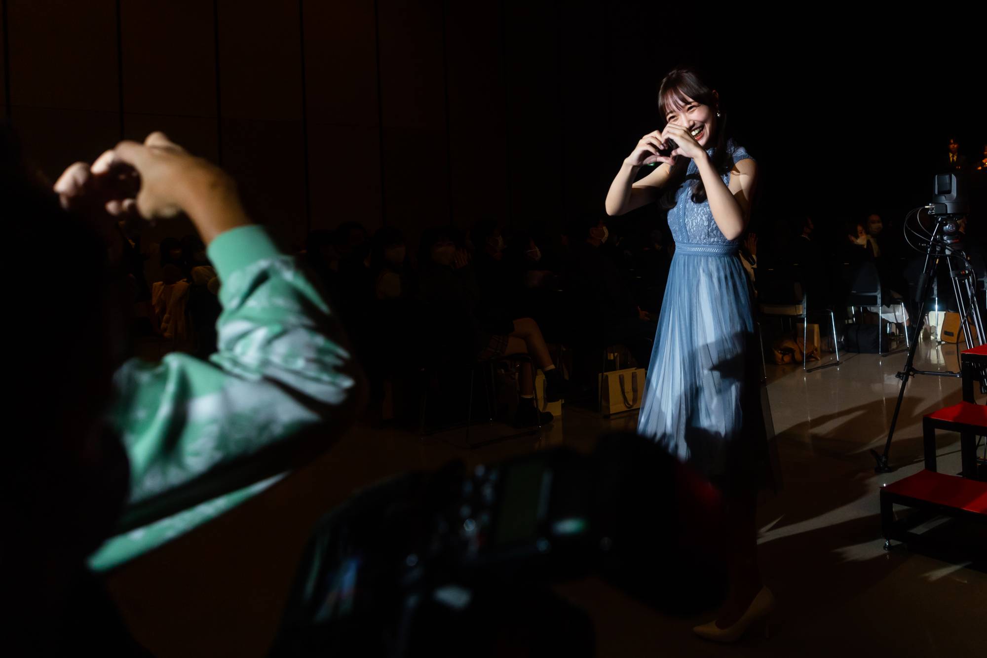 A finalist in the Miss Aoyama pageant at Aoyama Gakuin University in Tokyo on Oct. 30 | Shiho Fukada / The New York Times