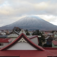 The view of Mount Yotei from Niseko city hall | ERIC JOHNSTON
