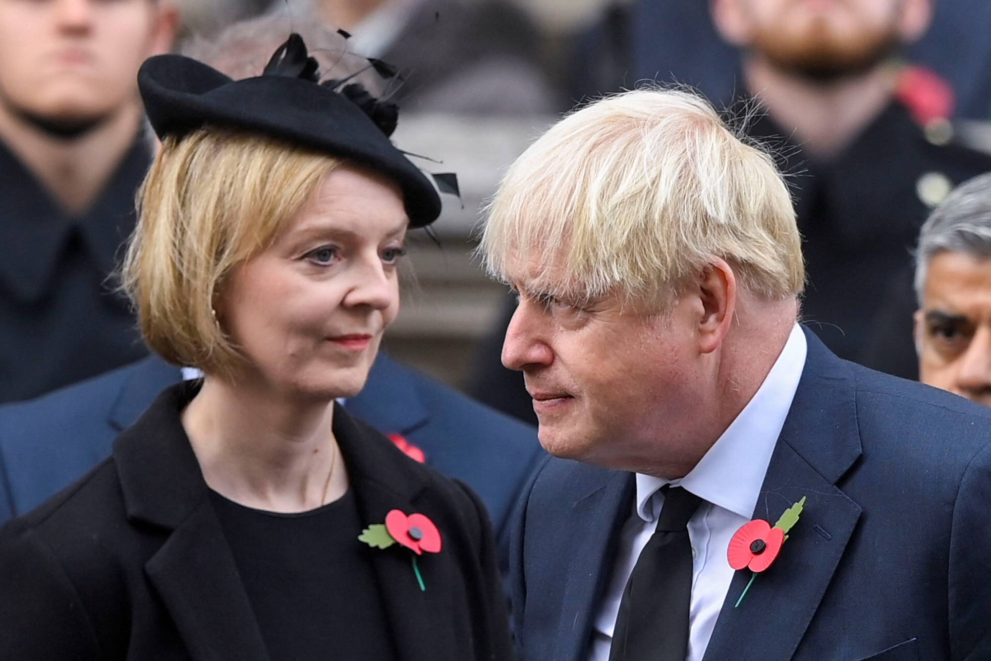 Former British prime ministers Liz Truss and Boris Johnson in London on Nov. 13. The two form a central part of the populism that has gripped the U.K. in recent years. | POOL / VIA REUTERS
