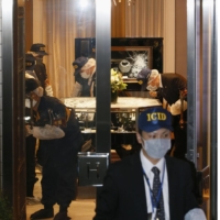 A Harry Winston shop in the Omotesando Hills commercial complex in Tokyo\'s Shibuya Ward, where 46 pieces of jewelry worth ¥106 million were stolen, is seen in November 2015. | KYODO