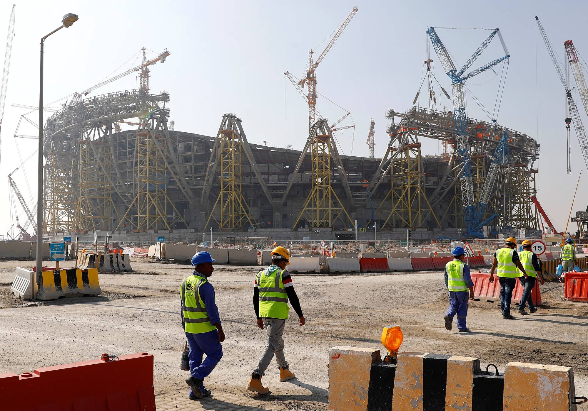 The construction site of the Lusail stadium in Doha, Qatar, in December 2019. While the deaths of workers involved in World Cup related construction has made headlines, medical professionals now say that more frequent heat waves are causing an epidemic of chronic kidney disease. | REUTERS