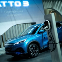 The BYD Atto 3 EV car is displayed at the 39 Thailand International Motor Expo in Bangkok on Nov. 30. | REUTERS