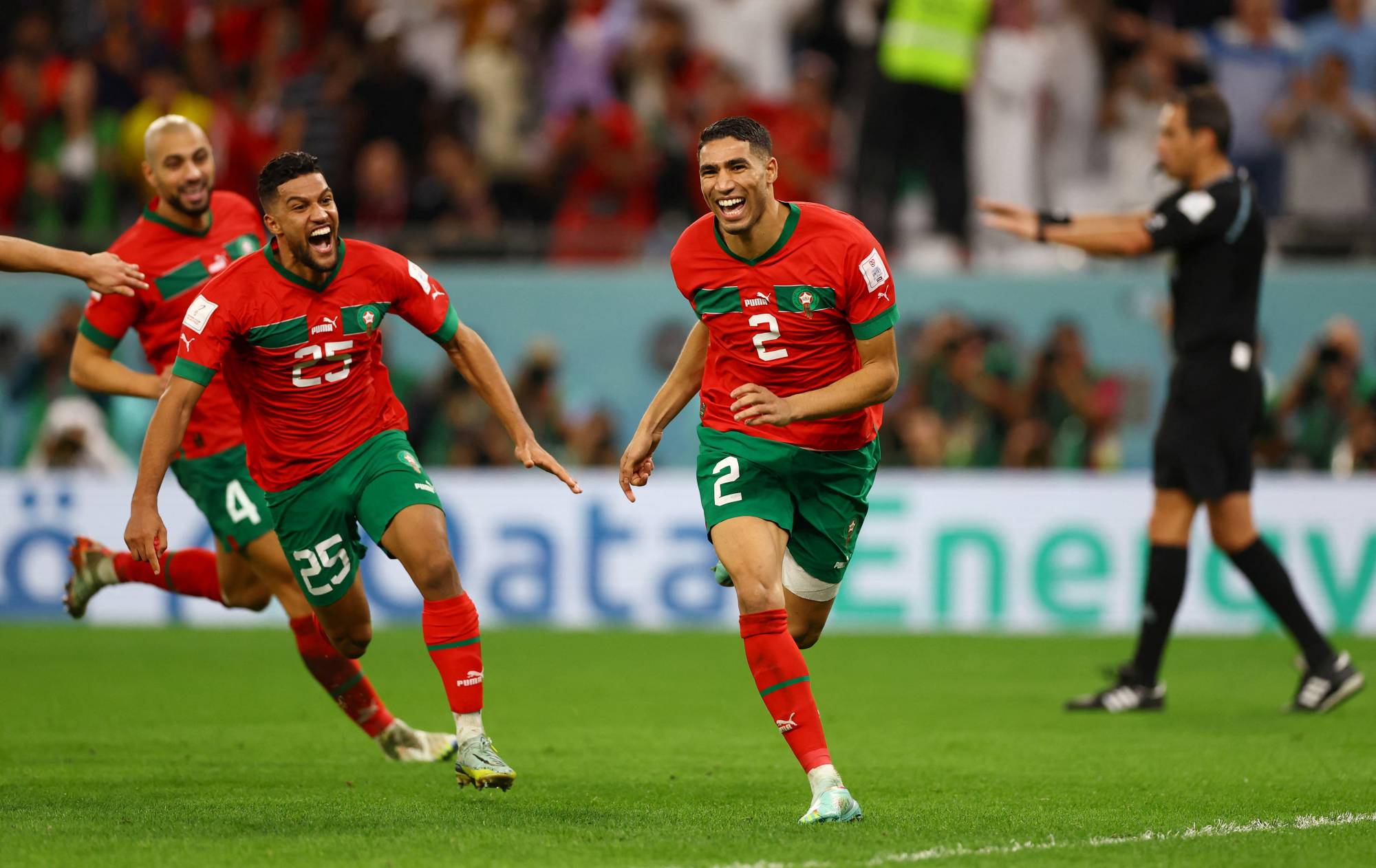 Moroccans celebrate historic World Cup win over Spain