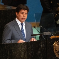 Castillo addresses the United Nations General Assembly in New York in September. | HAIYUN JIANG / THE NEW YORK TIMES