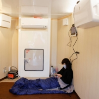 Megumi Morohoshi says her bomb shelter doubles up as a place to escape a noisy home, or as somewhere to read or study. | REUTERS