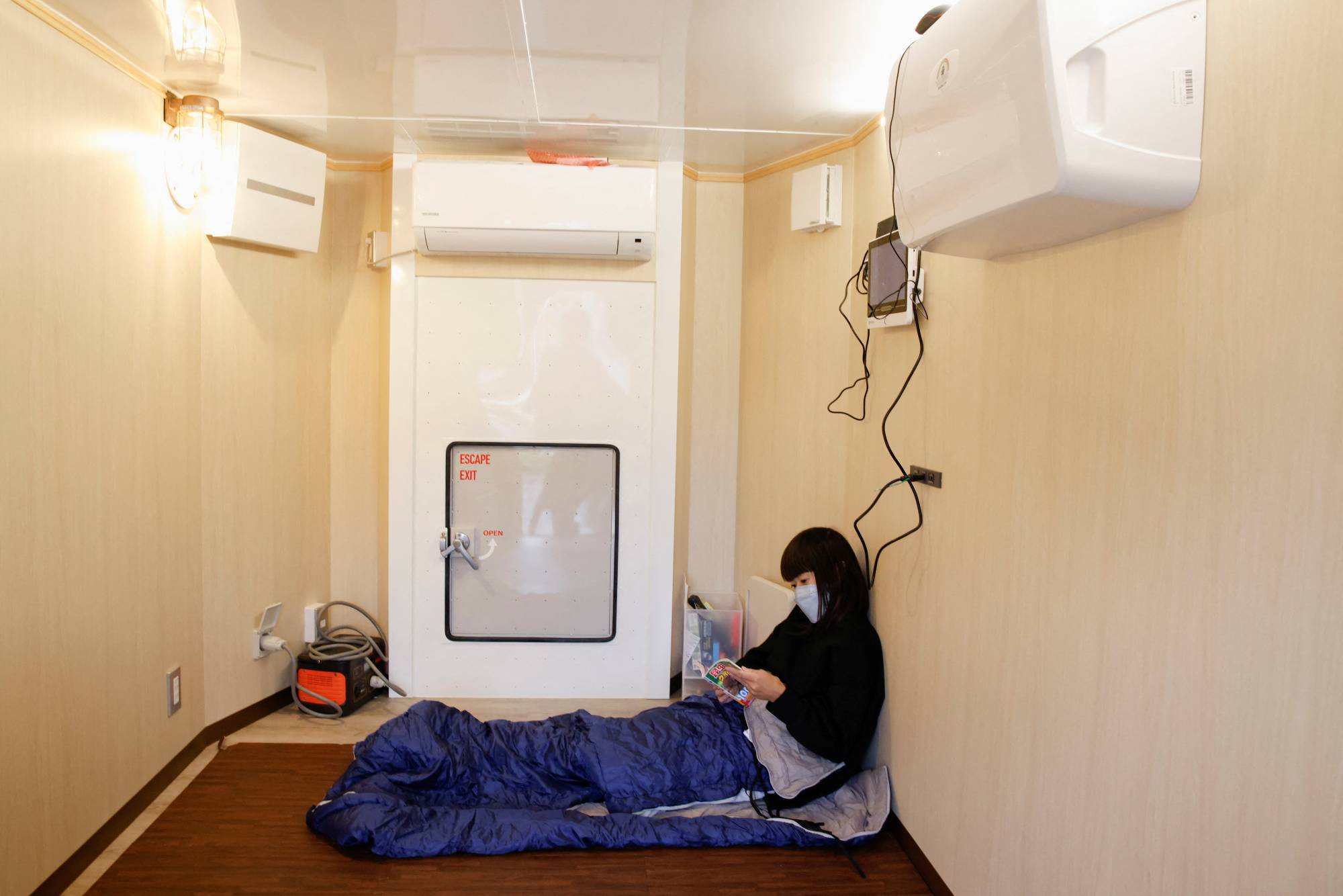Megumi Morohoshi says her bomb shelter doubles up as a place to escape a noisy home, or as somewhere to read or study. | Reuters